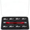 QWORK Bike Spoke Wrench Set Red Hex 10pc-0