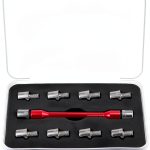 QWORK Bike Spoke Wrench Set Red Hex 10pc-0