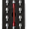 QWORK Bike Spoke Wrench Set Red Hex 10pc-3