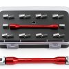 QWORK Bike Spoke Wrench Set Red Hex 10pc-5