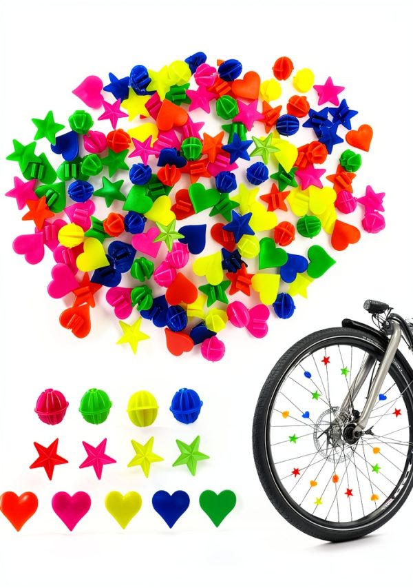 Bike Spoke Decorations OWMOSYX Style 1 Plastic Beads-0