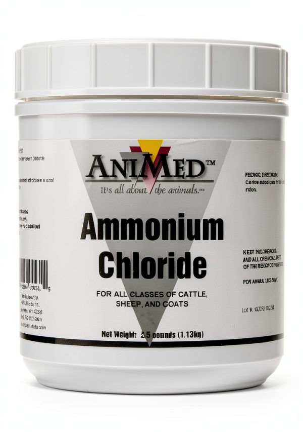 AniMed Powder 99.9-Percent Ammonium Chloride for Horses Dogs Cats Cows Sheep and Goats, 2.5-Pound…-0